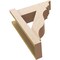 Ekena Millwork 6-in W x 16-in D x 20-in H Funston Trad Rough Cedar Woodgrain TimberThane Outlooker, Primed Tan OUTUR060X16X20FST04RCPR - alternate 6
